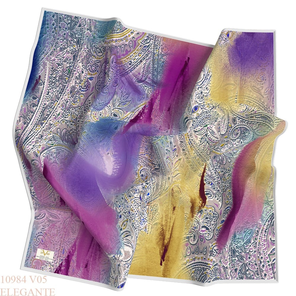EŞARPBatik Desen Elegante Seri Viscon Eşap Askısı İle Birlikte 100x100 cm