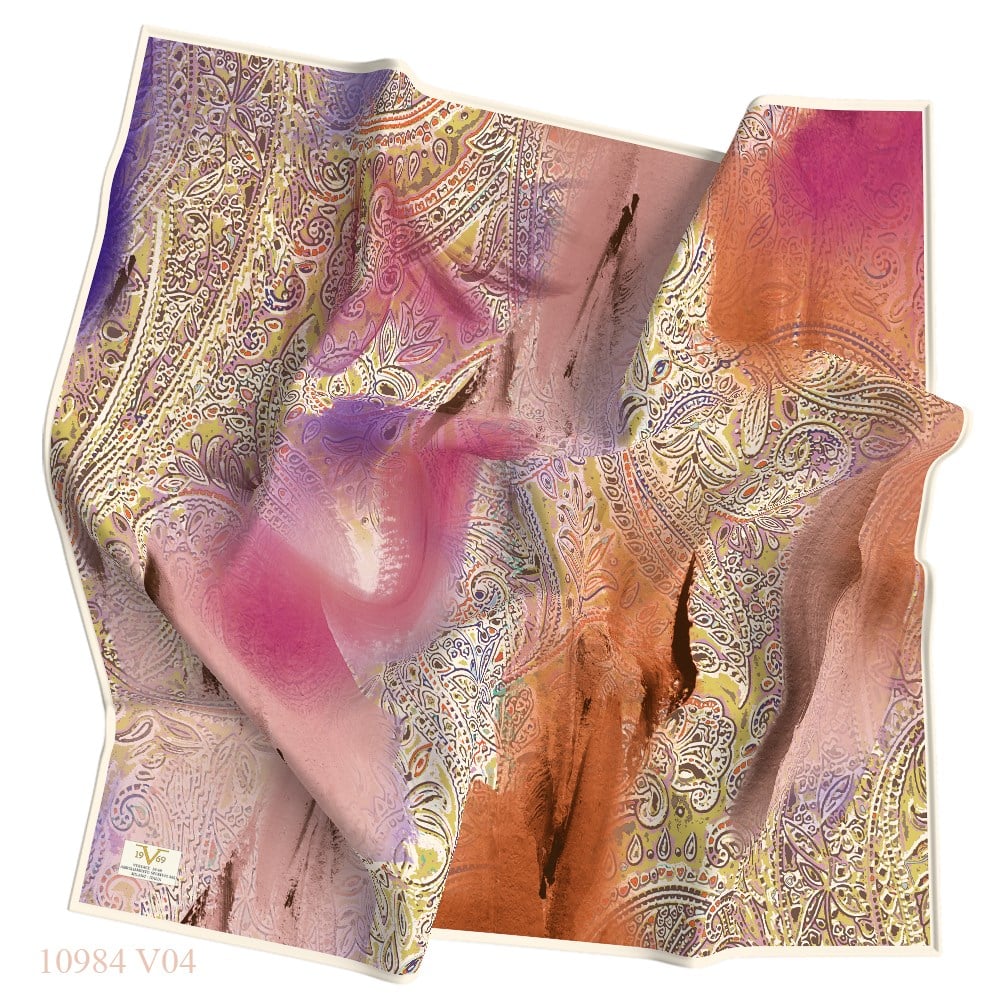 EŞARPBatik Desen Elegante Seri Viscon Eşap Askısı İle Birlikte 100x100 cm