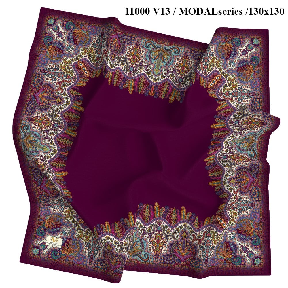 EŞARPEthnic Desen Panno Modal Seri Şal Askısı ile Birlikte 130x130 cm