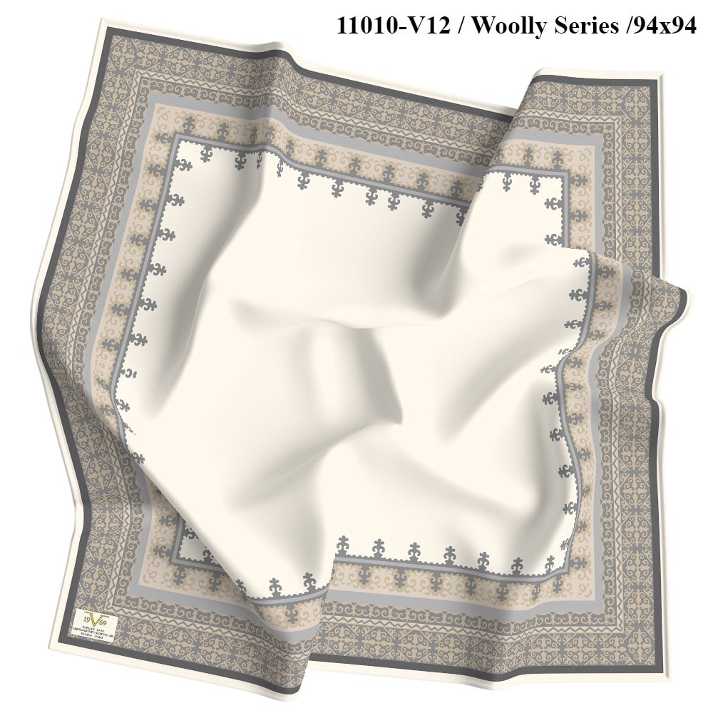 EŞARPBordür Desen WOOLLY Seri Eşarp Askısı İle Birlikte 94X94 cm