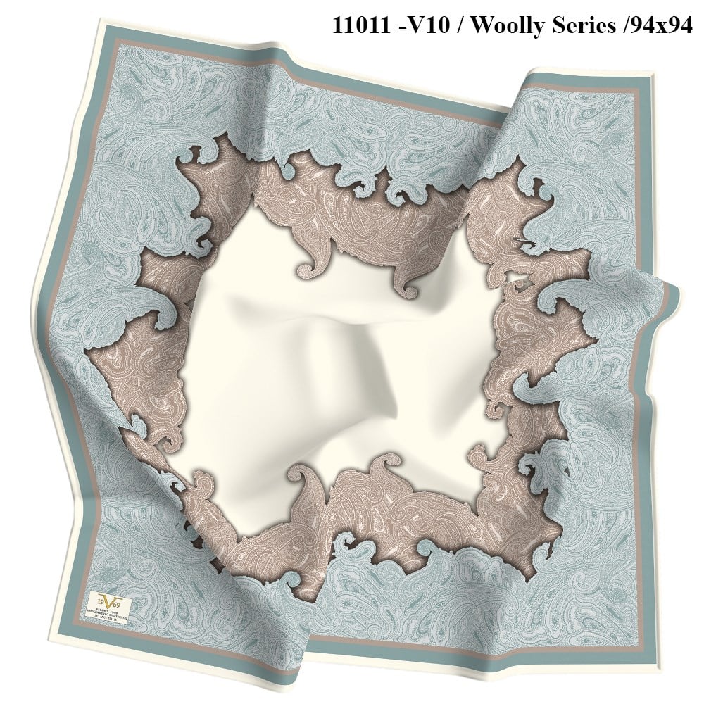 EŞARPBordür Desen WOOLLY Seri Eşarp Askısı İle Birlikte 94X94 cm
