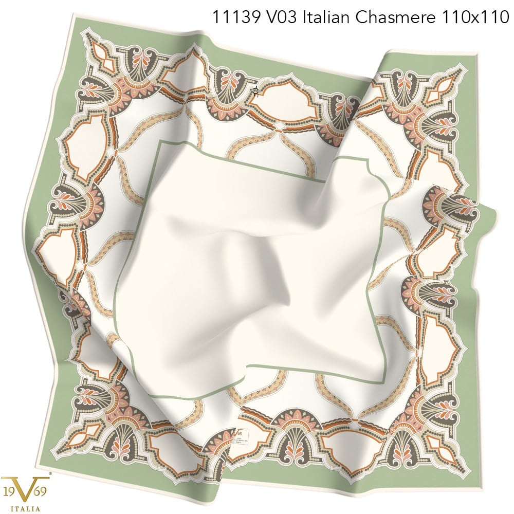 EŞARPDesenli Italian Cashmere Seri Eşarp Askısı İle Birlikte 110x110