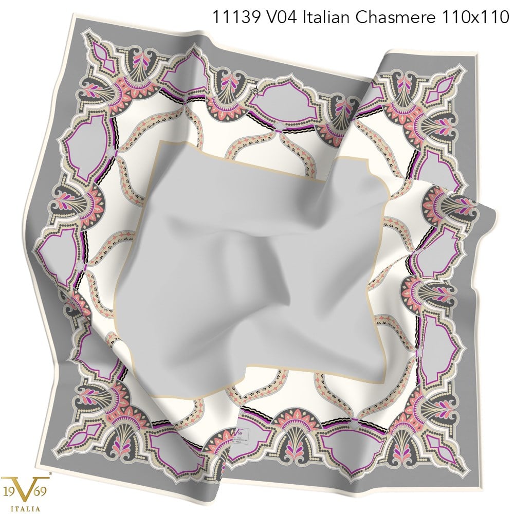 EŞARPDesenli Italian Cashmere Seri Eşarp Askısı İle Birlikte 110x110