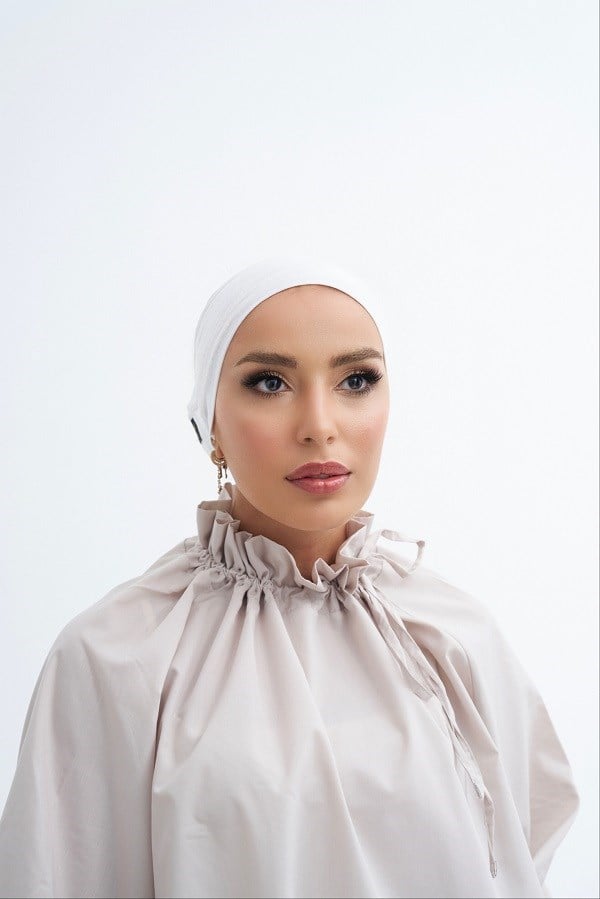ScarfSolid Colors Lyocell Seri Boru Bone