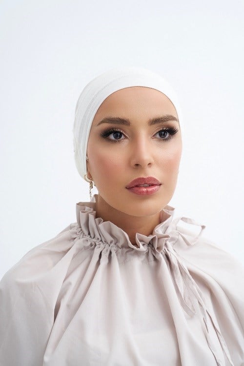 ScarfSolid Colors Lyocell Seri Boru Bone
