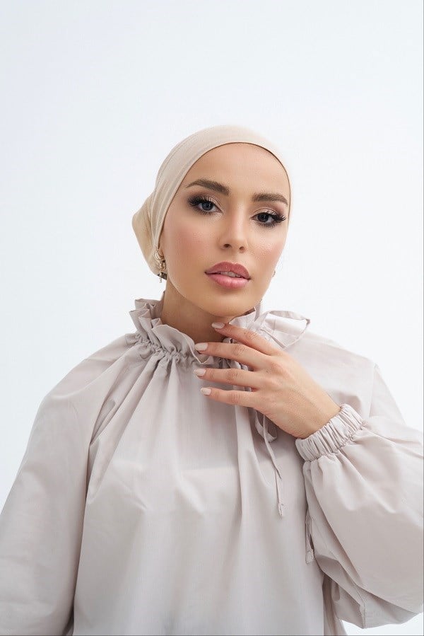 ScarfSolid Colors Lyocell Seri Boru Bone