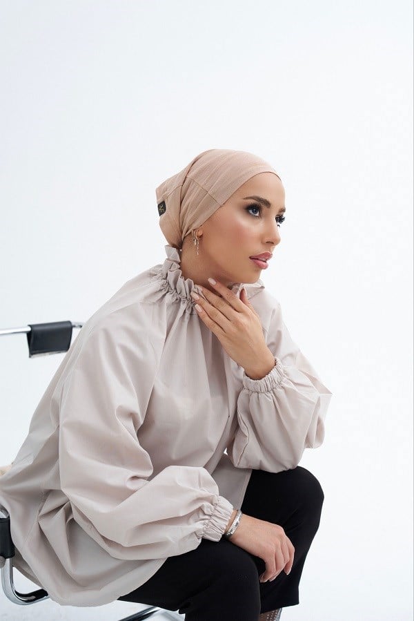 ScarfSolid Colors Lyocell Seri Boru Bone