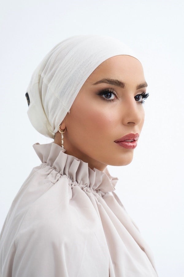 ScarfSolid Colors Lyocell Seri Boru Bone