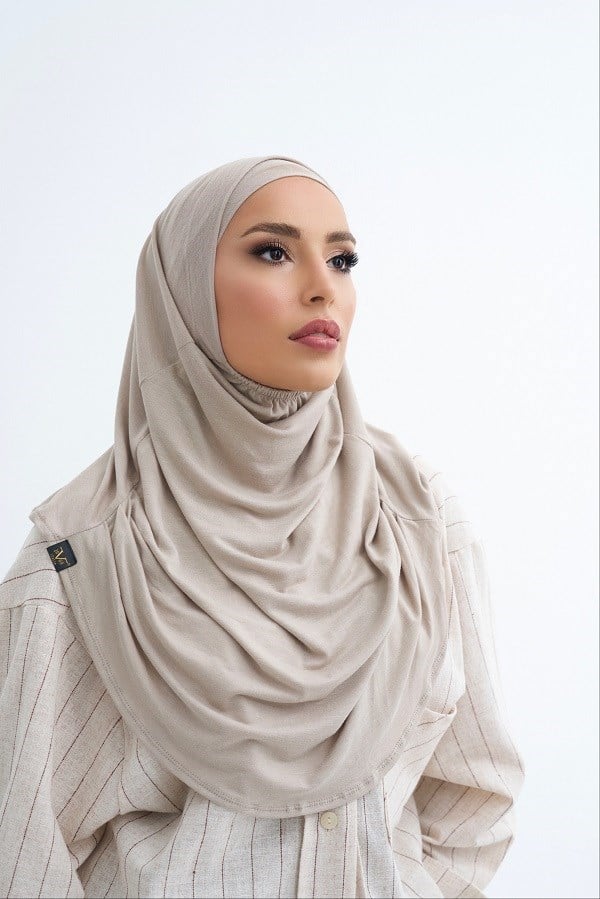 ScarfSolid Colors Lyocell Seri İkili Takım Bone