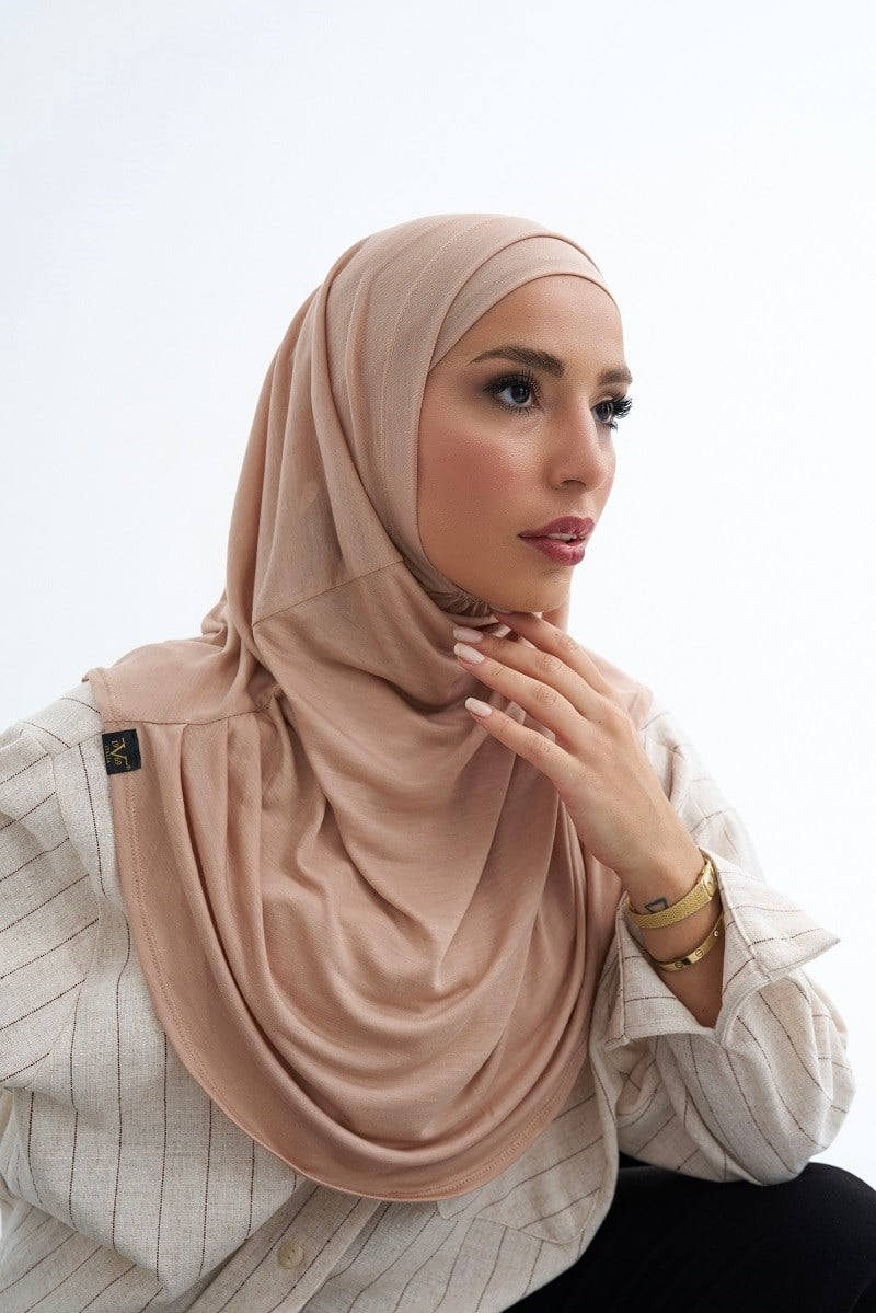 ScarfSolid Colors Lyocell Seri İkili Takım Bone
