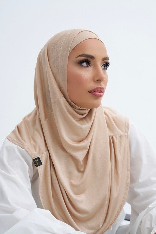 ScarfSolid Colors Lyocell Seri İkili Takım Bone