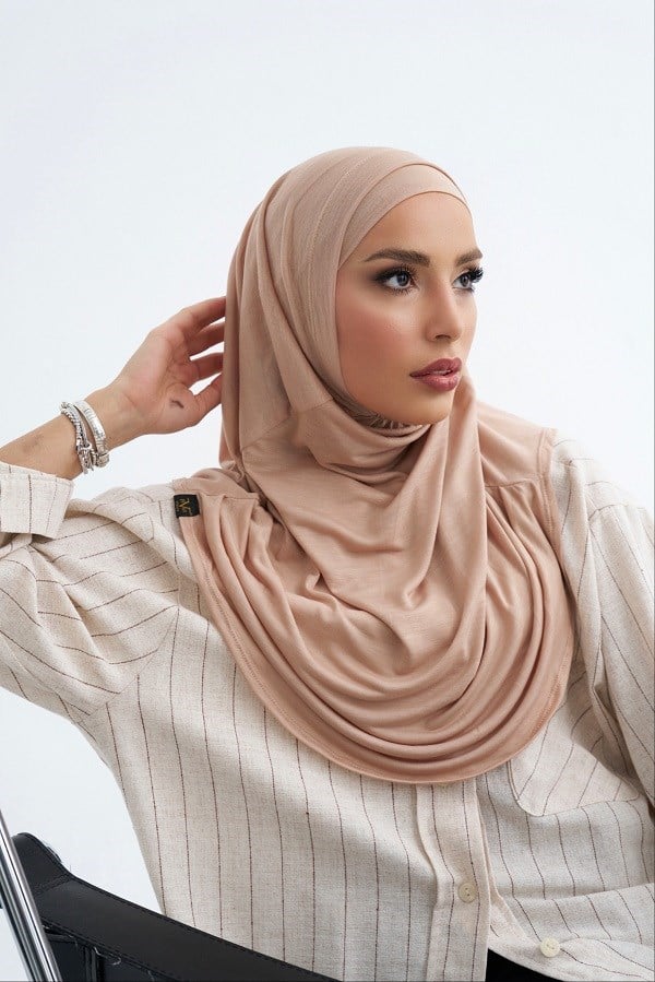 ScarfSolid Colors Lyocell Seri İkili Takım Bone