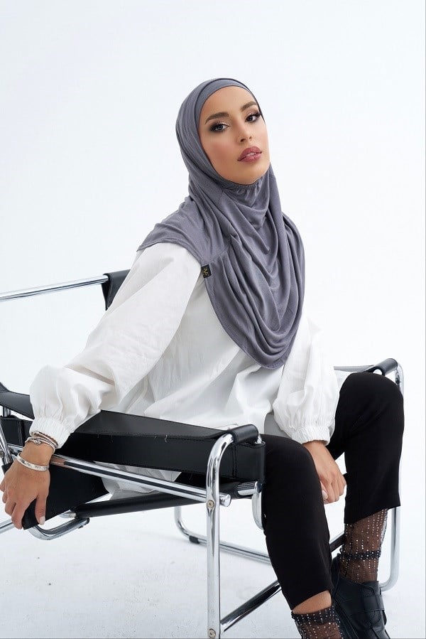 ScarfSolid Colors Lyocell Seri İkili Takım Bone
