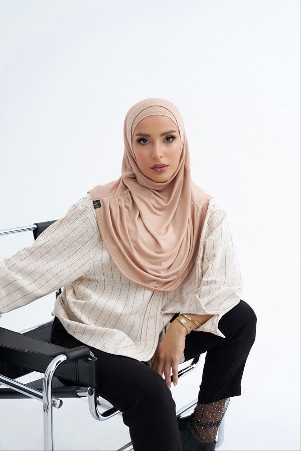 ScarfSolid Colors Lyocell Seri İkili Takım Bone
