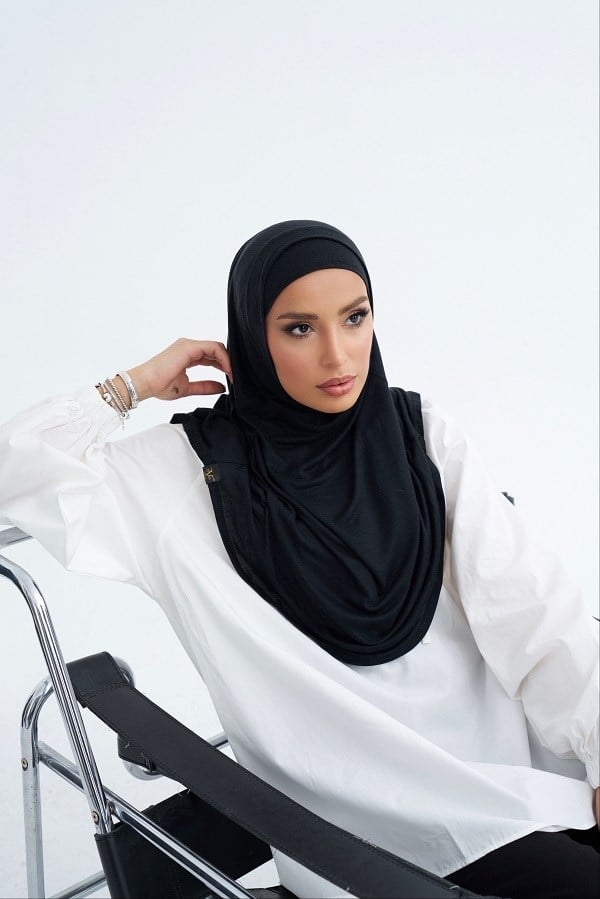 ScarfSolid Colors Lyocell Seri İkili Takım Bone