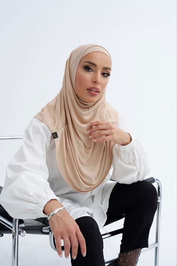 ScarfSolid Colors Lyocell Seri İkili Takım Bone