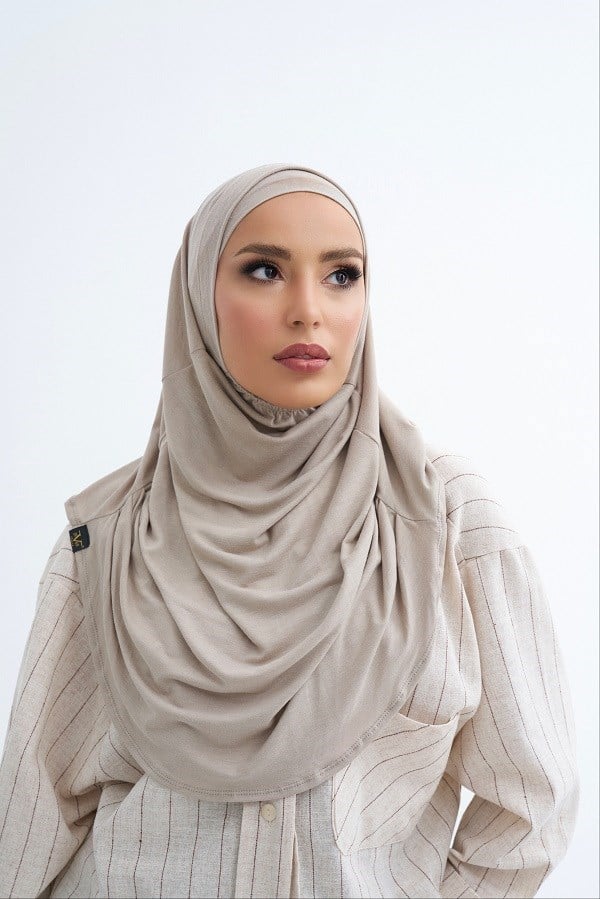 ScarfSolid Colors Lyocell Seri İkili Takım Bone