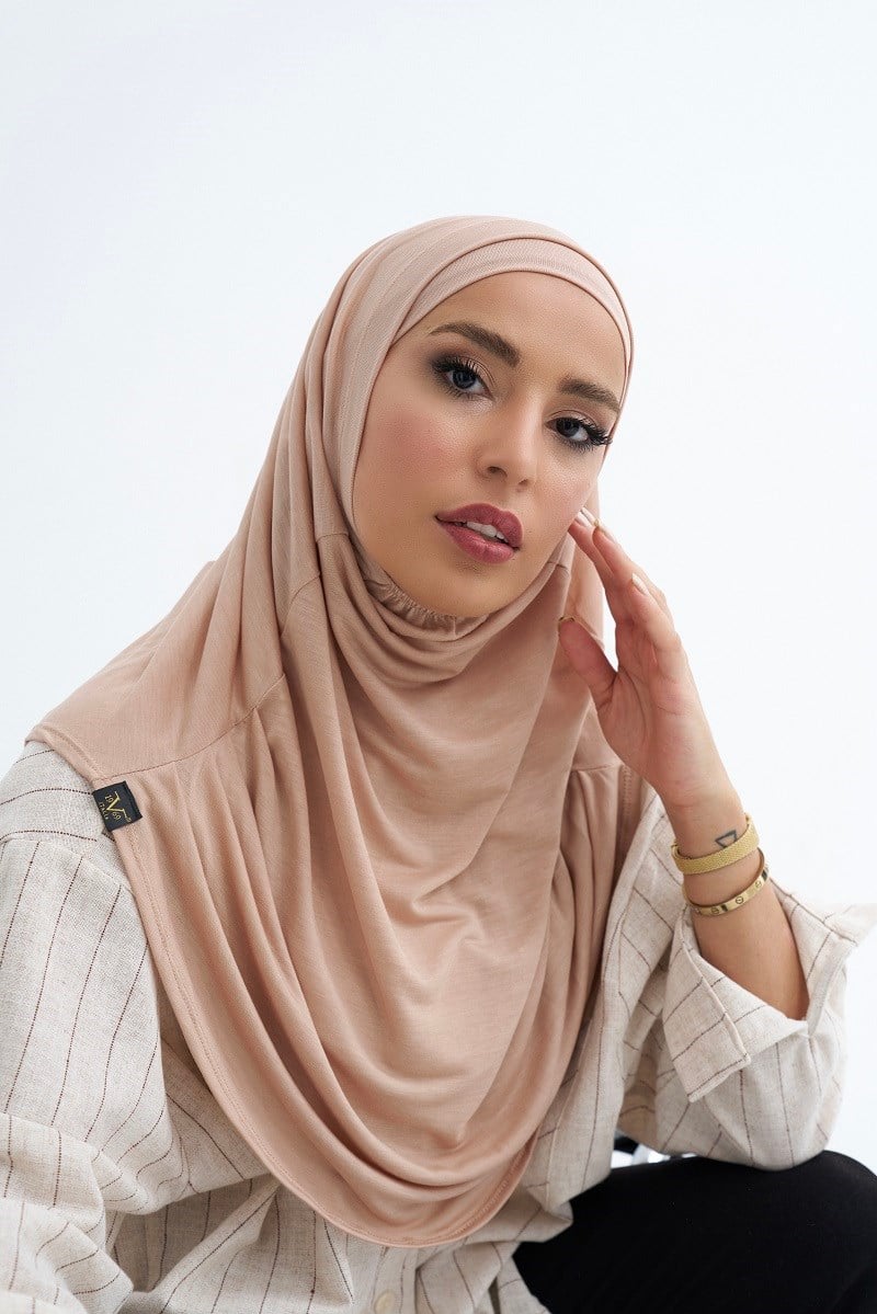 ScarfSolid Colors Lyocell Seri İkili Takım Bone