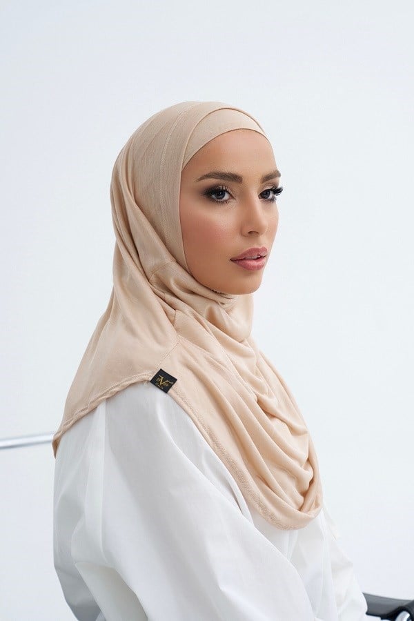 ScarfSolid Colors Lyocell Seri İkili Takım Bone