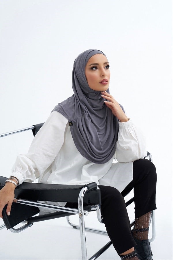 ScarfSolid Colors Lyocell Seri İkili Takım Bone