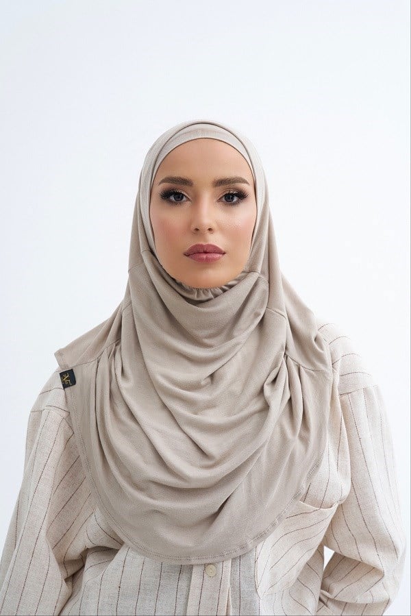 ScarfSolid Colors Lyocell Seri İkili Takım Bone