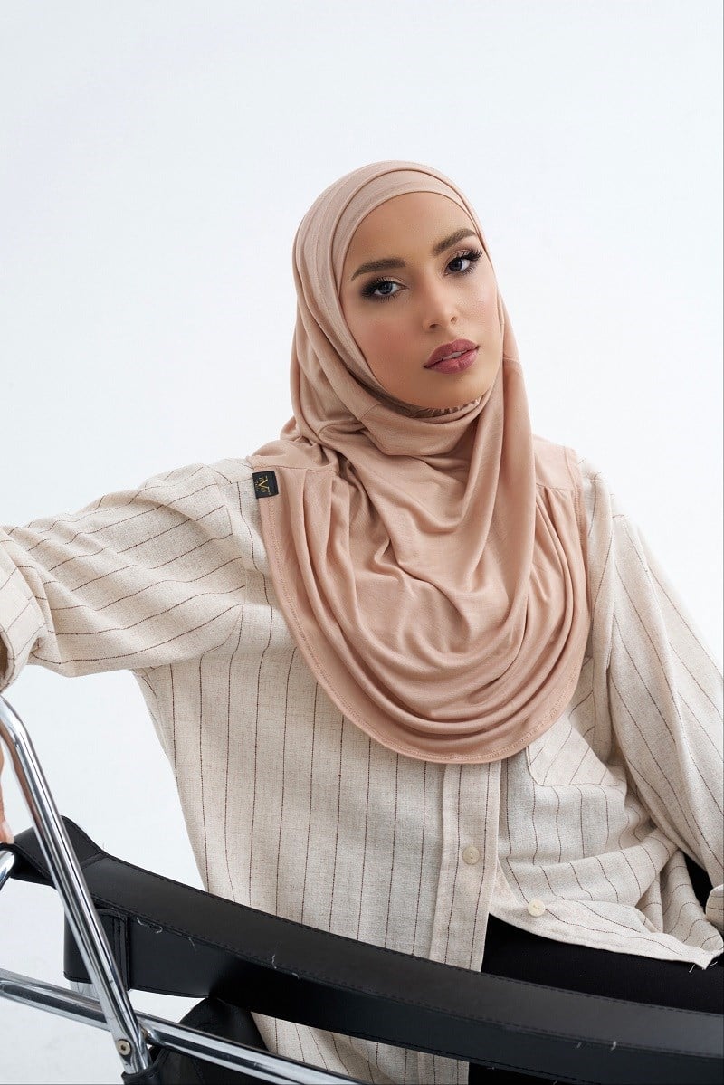 ScarfSolid Colors Lyocell Seri İkili Takım Bone