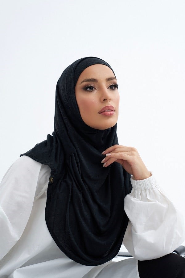 ScarfSolid Colors Lyocell Seri İkili Takım Bone