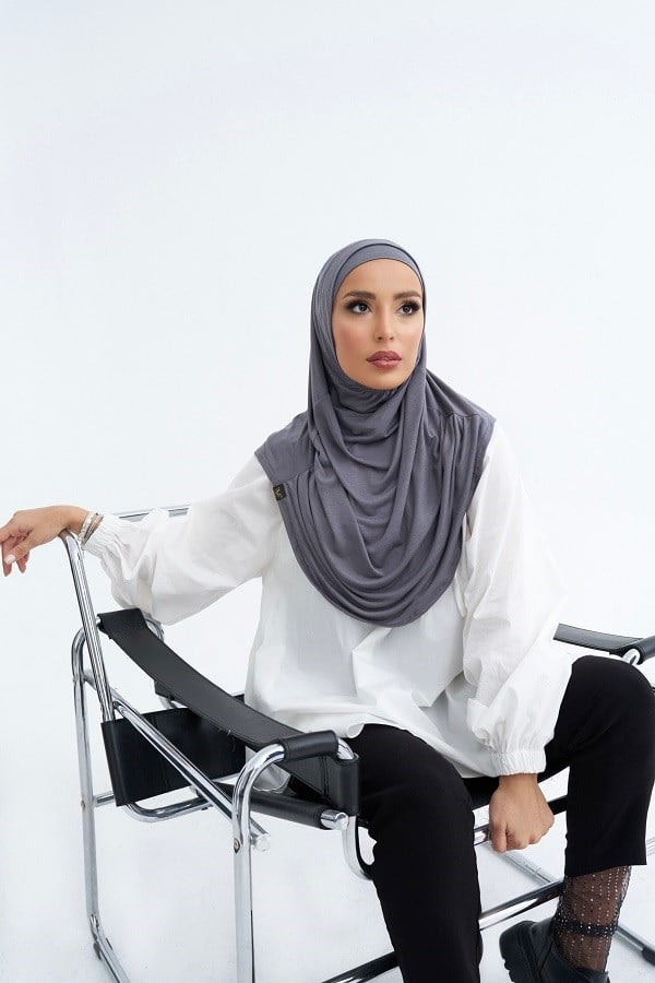 ScarfSolid Colors Lyocell Seri İkili Takım Bone