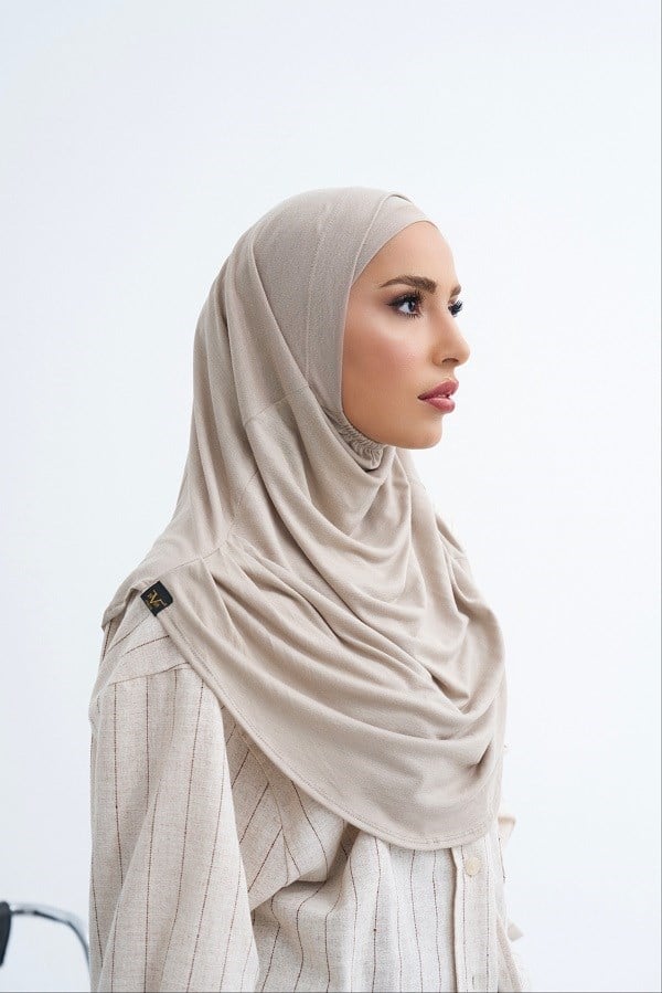 ScarfSolid Colors Lyocell Seri İkili Takım Bone