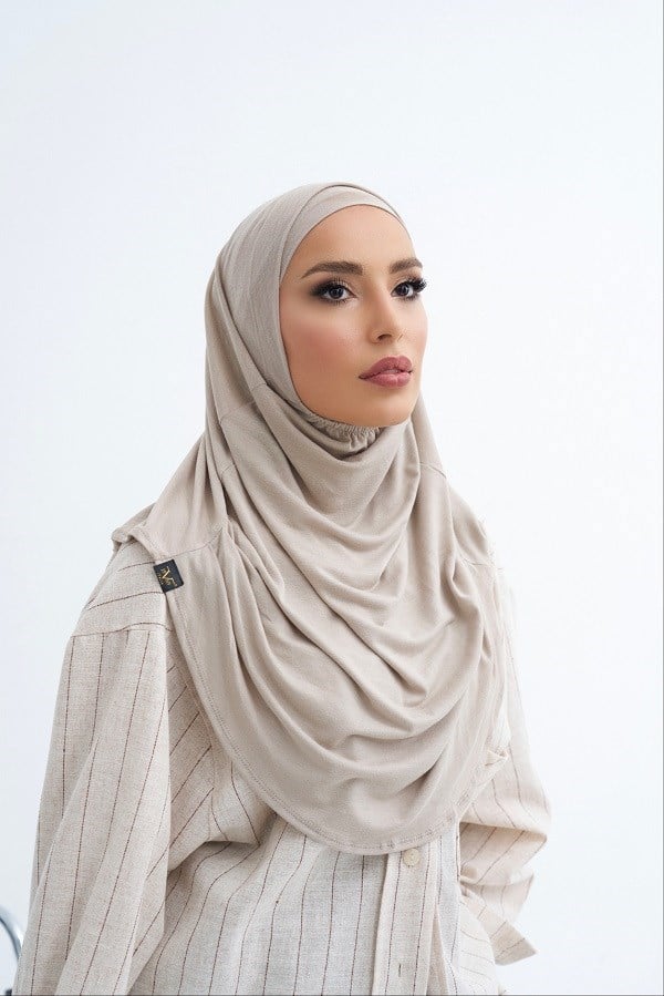 ScarfSolid Colors Lyocell Seri İkili Takım Bone