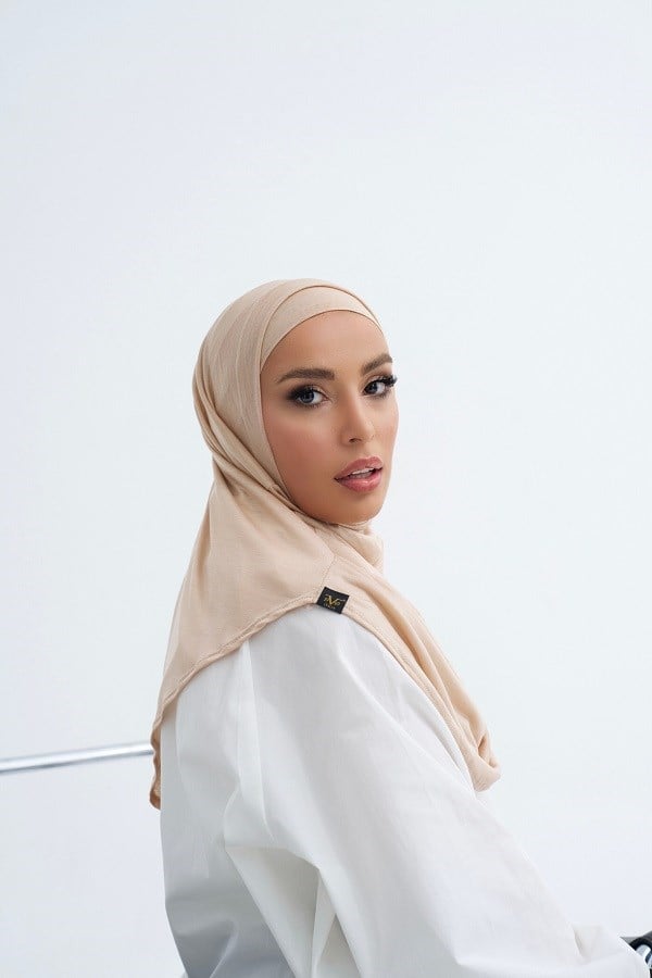 ScarfSolid Colors Lyocell Seri İkili Takım Bone