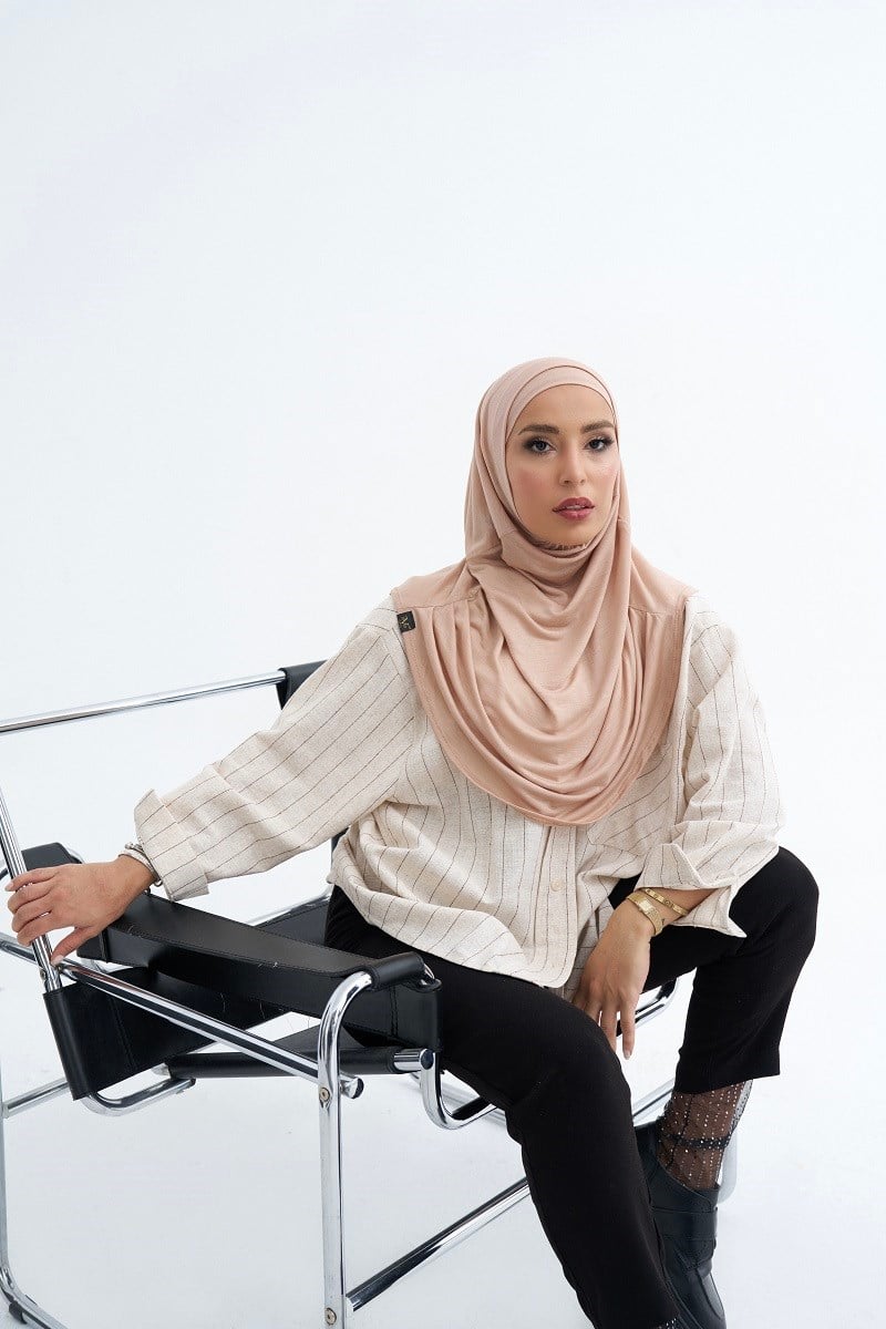 ScarfSolid Colors Lyocell Seri İkili Takım Bone