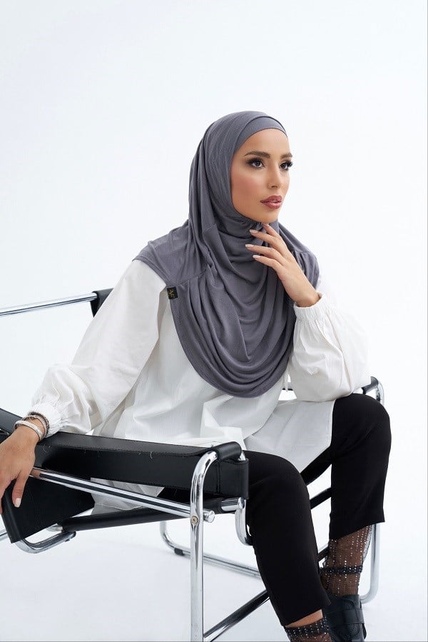 ScarfSolid Colors Lyocell Seri İkili Takım Bone