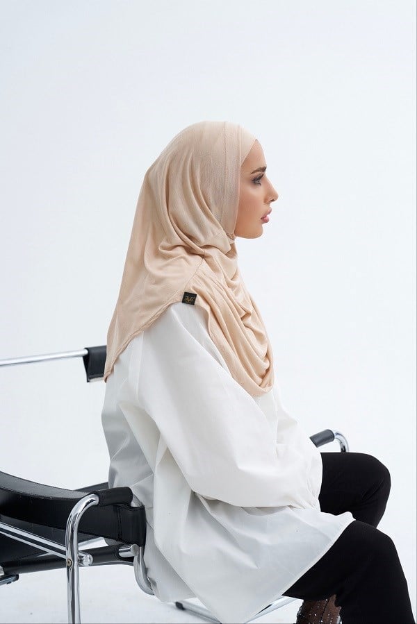 ScarfSolid Colors Lyocell Seri İkili Takım Bone