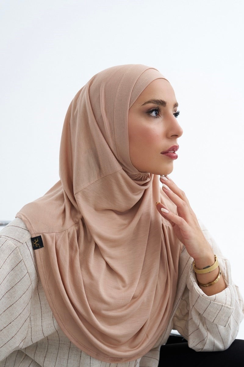 ScarfSolid Colors Lyocell Seri İkili Takım Bone