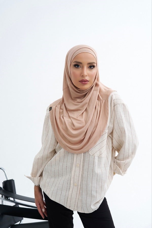 ScarfSolid Colors Lyocell Seri İkili Takım Bone
