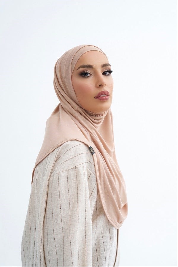 ScarfSolid Colors Lyocell Seri İkili Takım Bone