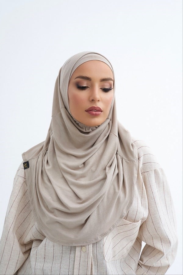 ScarfSolid Colors Lyocell Seri İkili Takım Bone