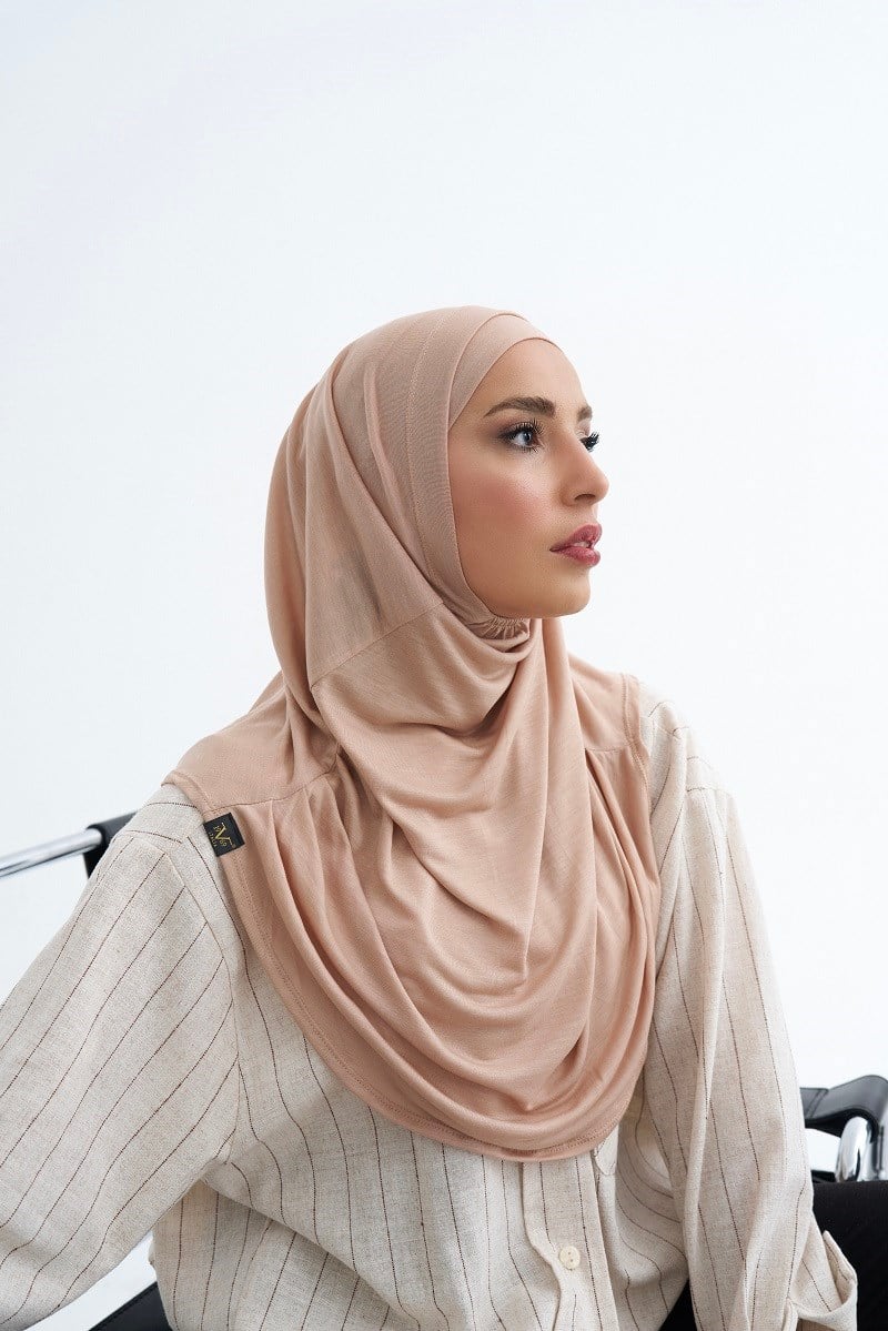 ScarfSolid Colors Lyocell Seri İkili Takım Bone