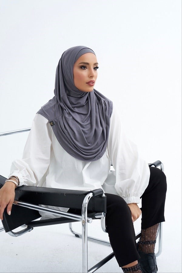 ScarfSolid Colors Lyocell Seri İkili Takım Bone