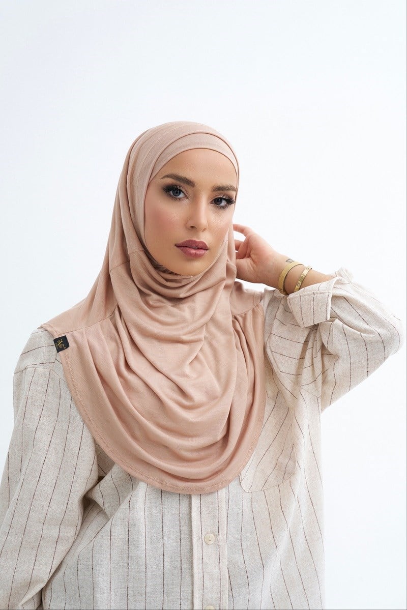 ScarfSolid Colors Lyocell Seri İkili Takım Bone