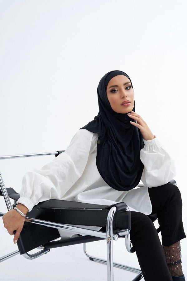 ScarfSolid Colors Lyocell Seri İkili Takım Bone