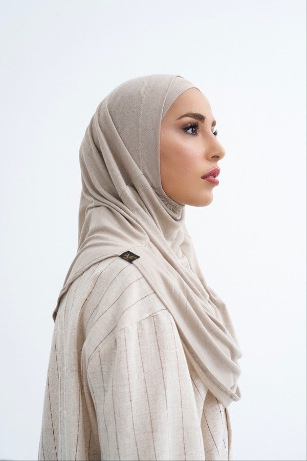 ScarfSolid Colors Lyocell Seri İkili Takım Bone