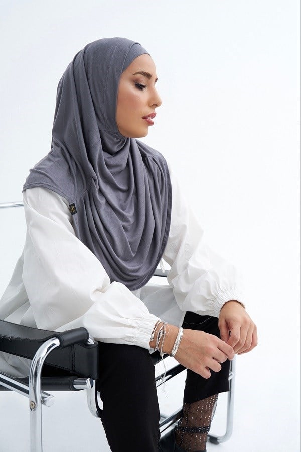 ScarfSolid Colors Lyocell Seri İkili Takım Bone