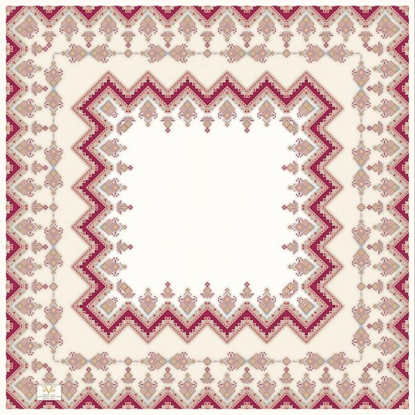 EŞARPDesenli Italian Cashmere Seri Eşarp Askısı İle Birlikte 110x110