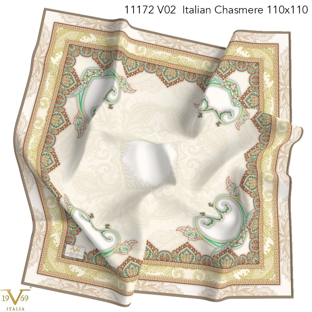 EŞARPDesenli Italian Cashmere Seri Eşarp Askısı İle Birlikte 110x110