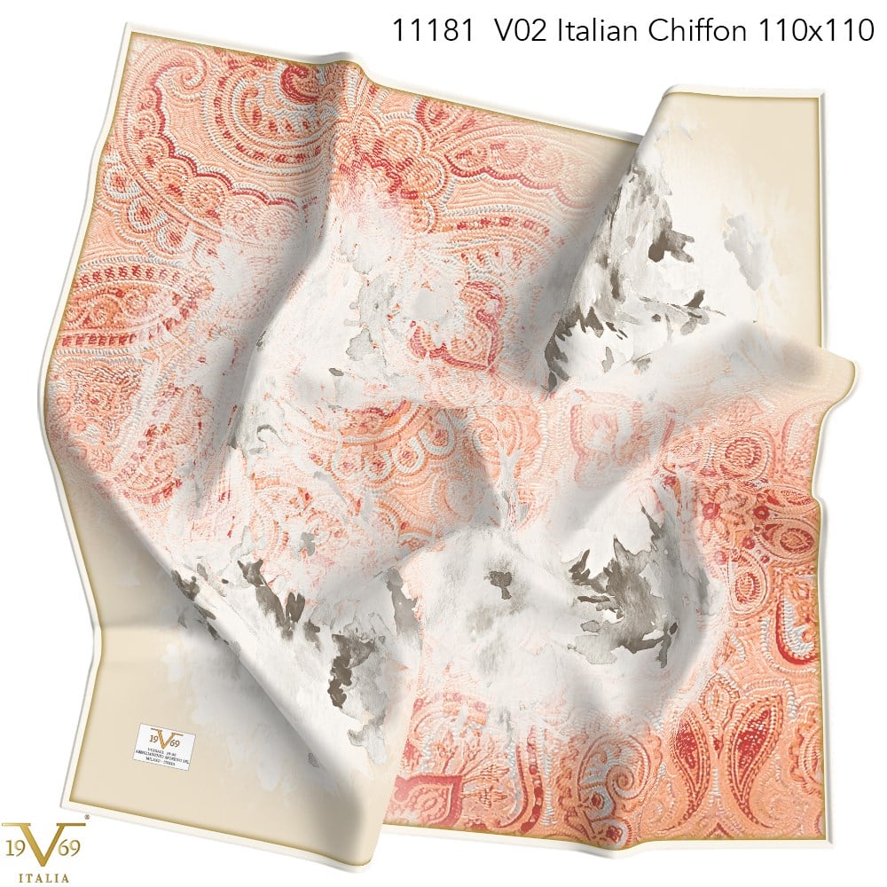 EŞARPDesenli İtalyan şifon Seri Eşarp Askısı ile Birlikte 110x110 cm