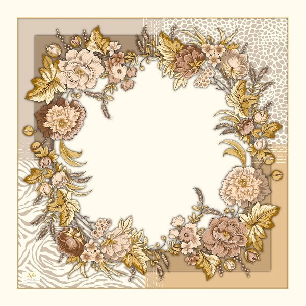 EŞARPDesenli İtalyan şifon Seri Eşarp Askısı ile Birlikte 110x110 cm