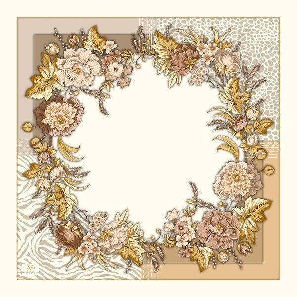 EŞARPDesenli İtalyan şifon Seri Eşarp Askısı ile Birlikte 110x110 cm