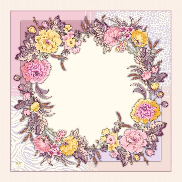 EŞARPDesenli İtalyan şifon Seri Eşarp Askısı ile Birlikte 110x110 cm